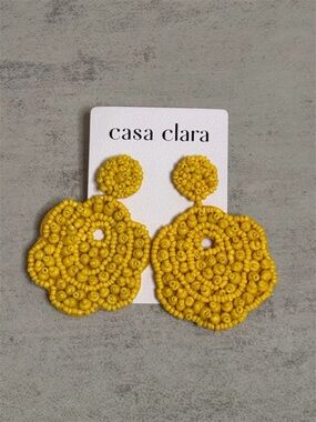 Casa Clara Yellow Esme Beaded Earrings